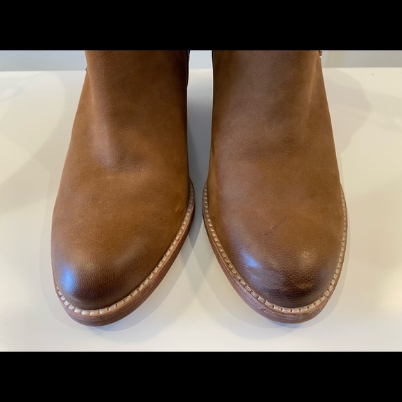 Leather fringe with chains brown suede bootie - Picture 4 of 5